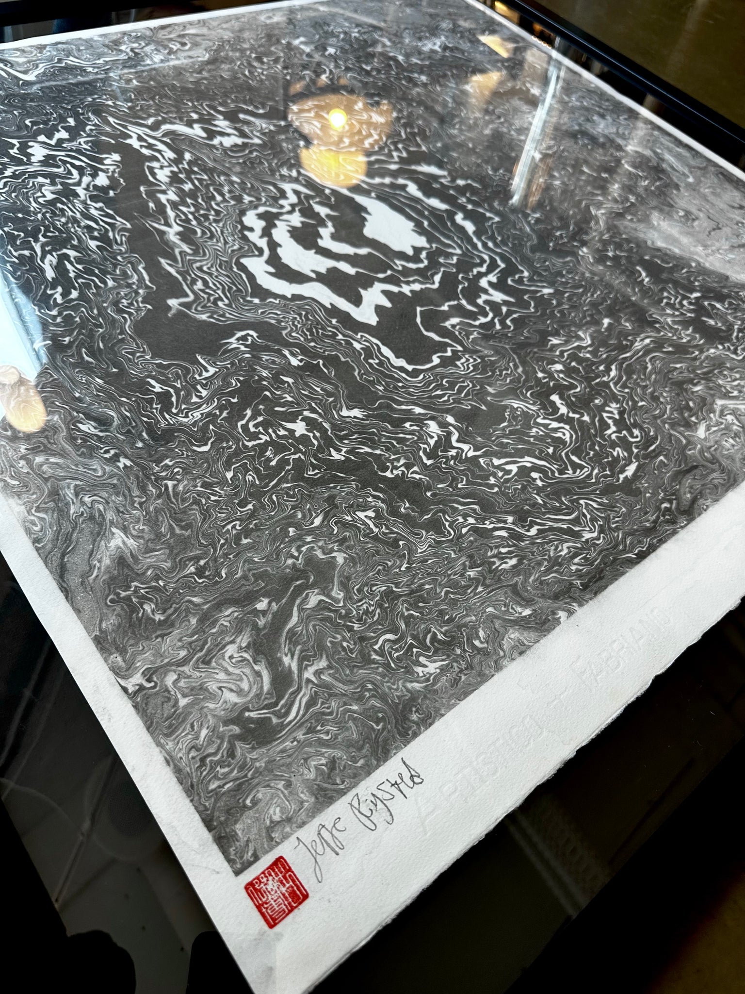 Suminagashi X Dandelion-infused Water #005
