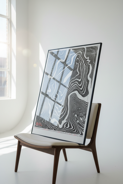 New York 40°43'22.6"N 73°57'44.6"W (Art Print)