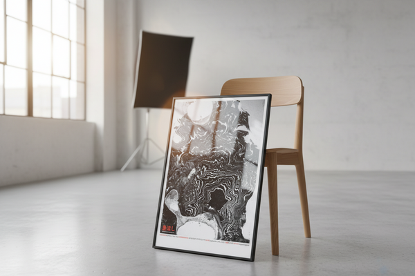 New York 40°43'30.8"N 73°57'43.4"W (Art Print)