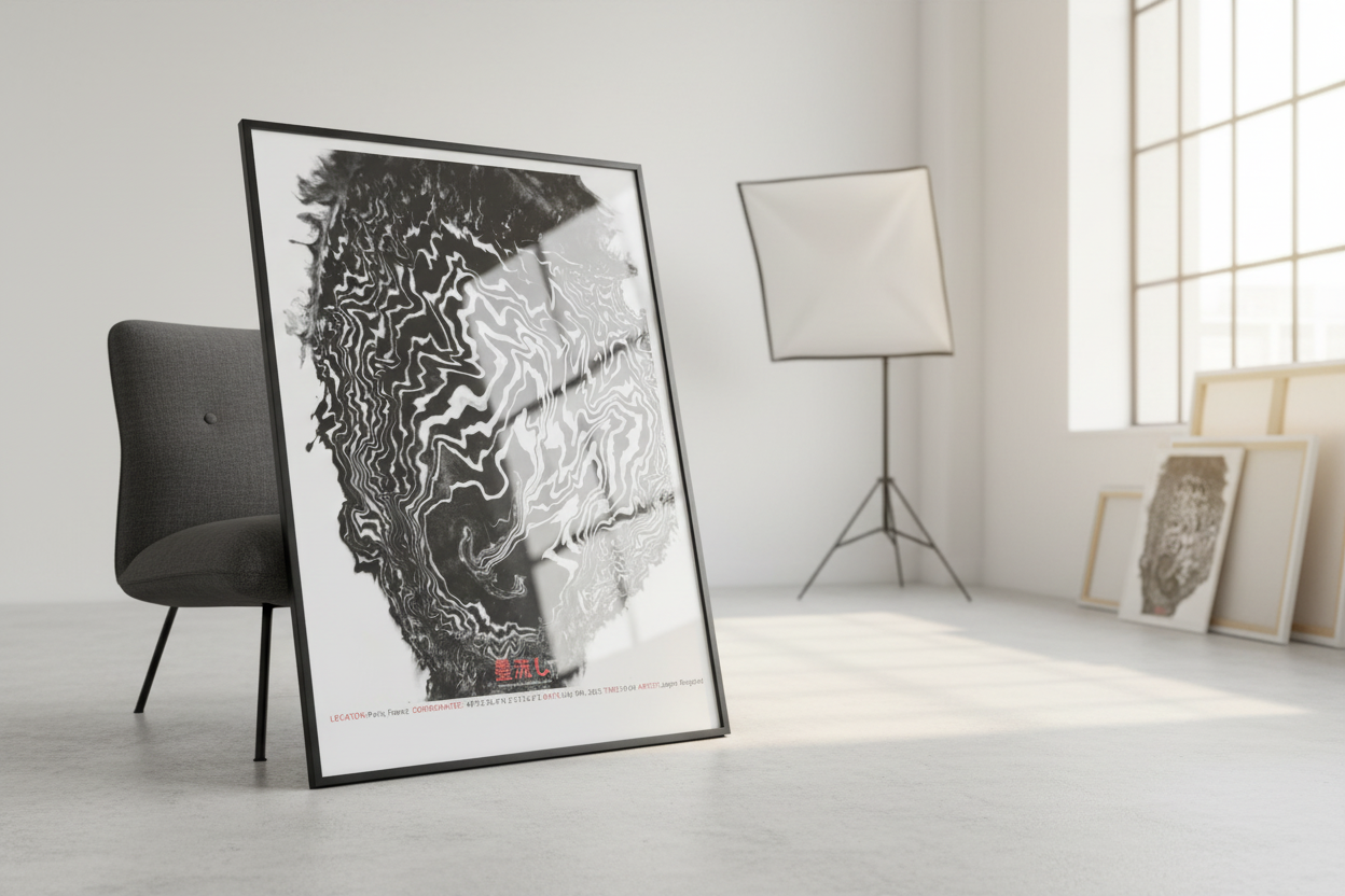 Paris 48°51'36.4"N 2°17'56.6"E (Art Print)