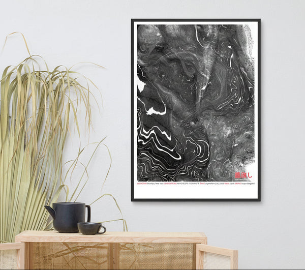 New York 40°42'42.0"N 73°58'08.5"W (Art Print)