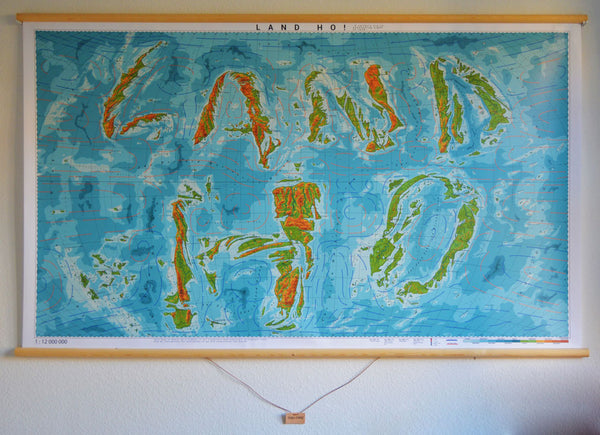 tribute travel explore land ho map ocean poster by dau-daw 